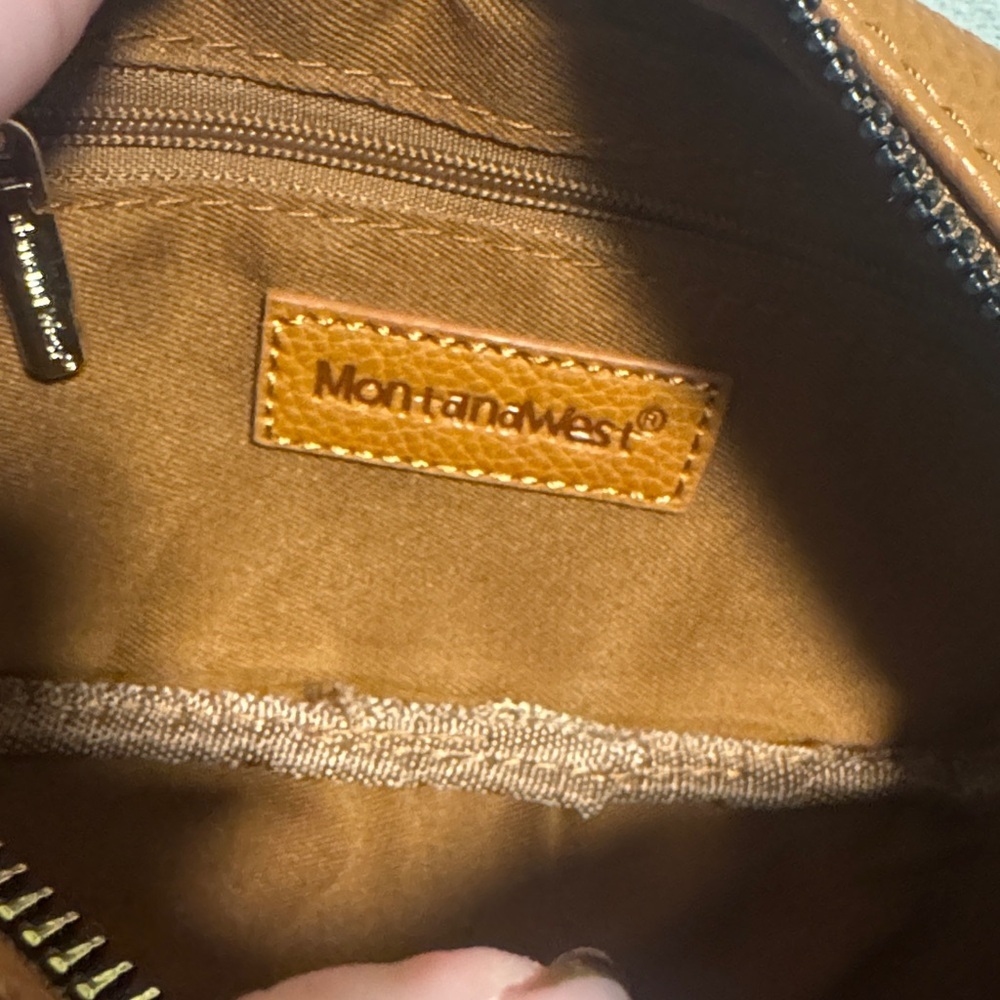 Montana West || NWT Brown Crossbody Bag with Patterned Strap - Picture 12 of 16